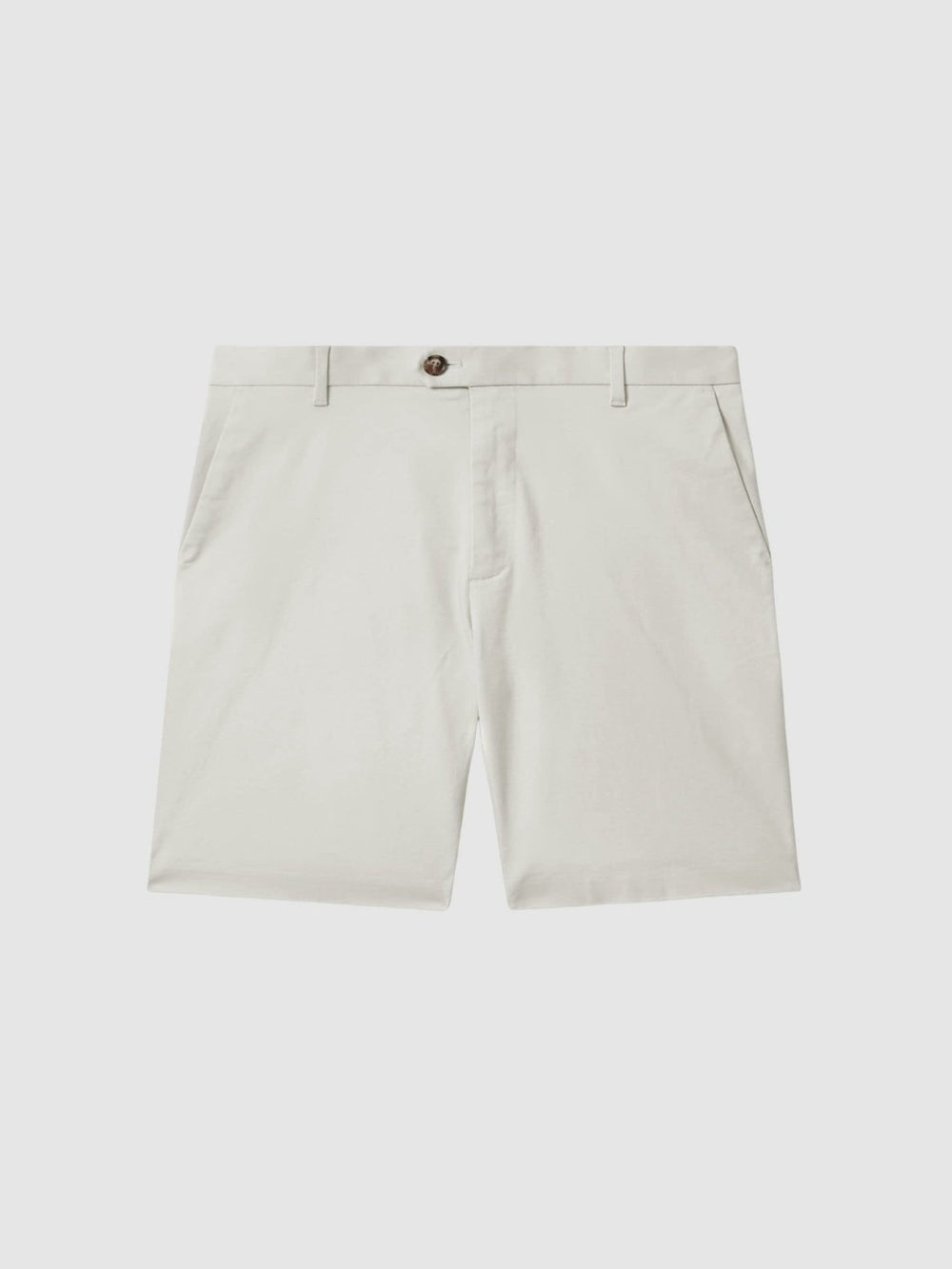 Cotton Chino Shorts with Stretch Chalk | Mens