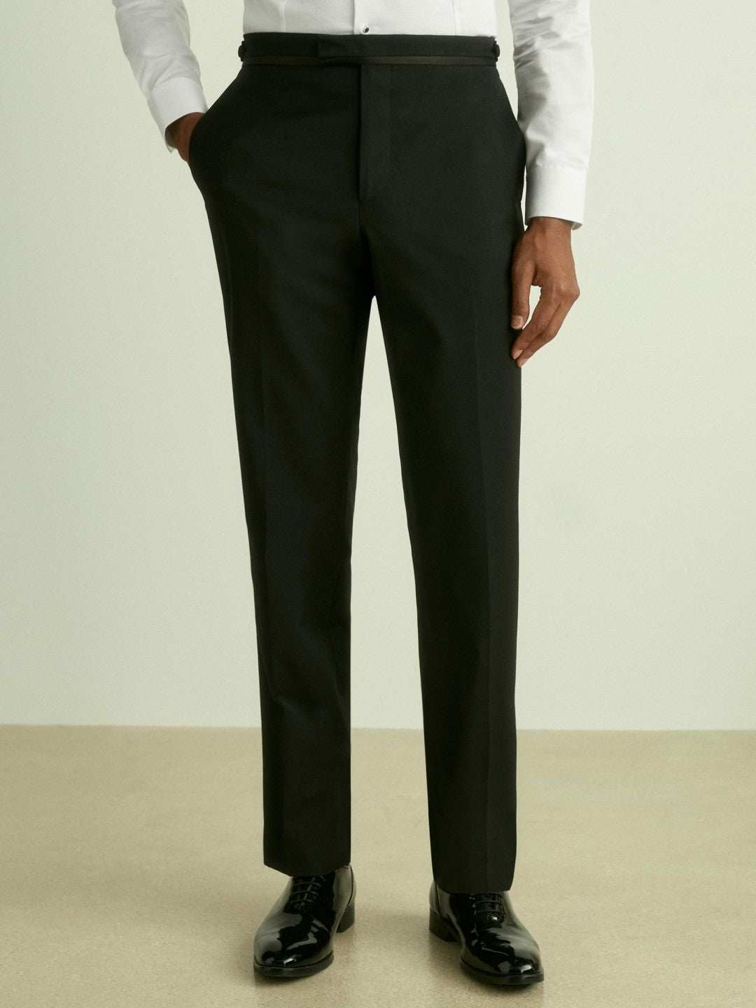 Modern Fit Tuxedo Trousers Black | Mens
