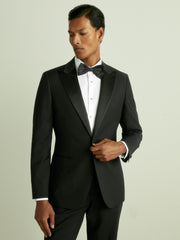 Regular Fit Single Breasted Tuxedo Jacket Black | Mens