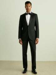 Regular Fit Single Breasted Tuxedo Jacket Black | Mens