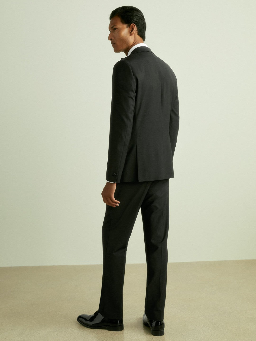 Regular Fit Single Breasted Tuxedo Jacket Black | Mens