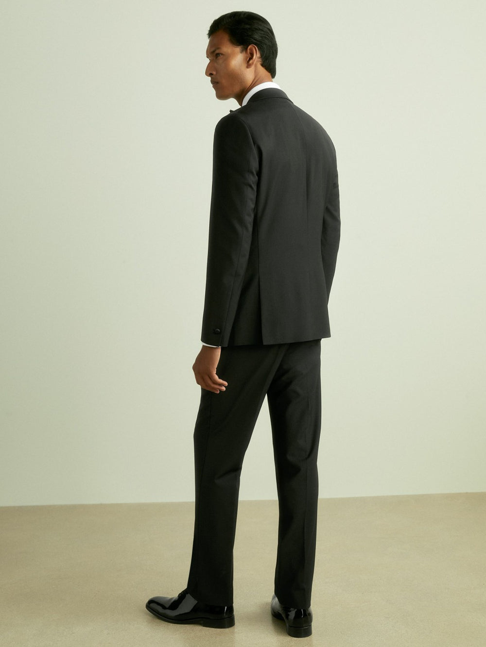 Regular Fit Single Breasted Tuxedo Jacket Black | Mens