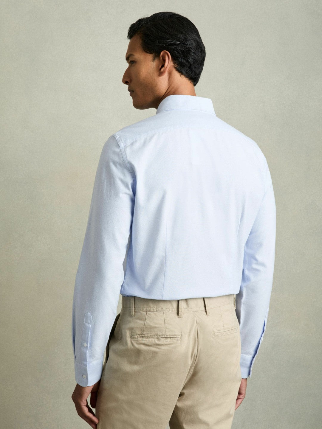 Slim-Fit Button-Down Collar Cotton Oxford Shirt Soft Blue | Mens
