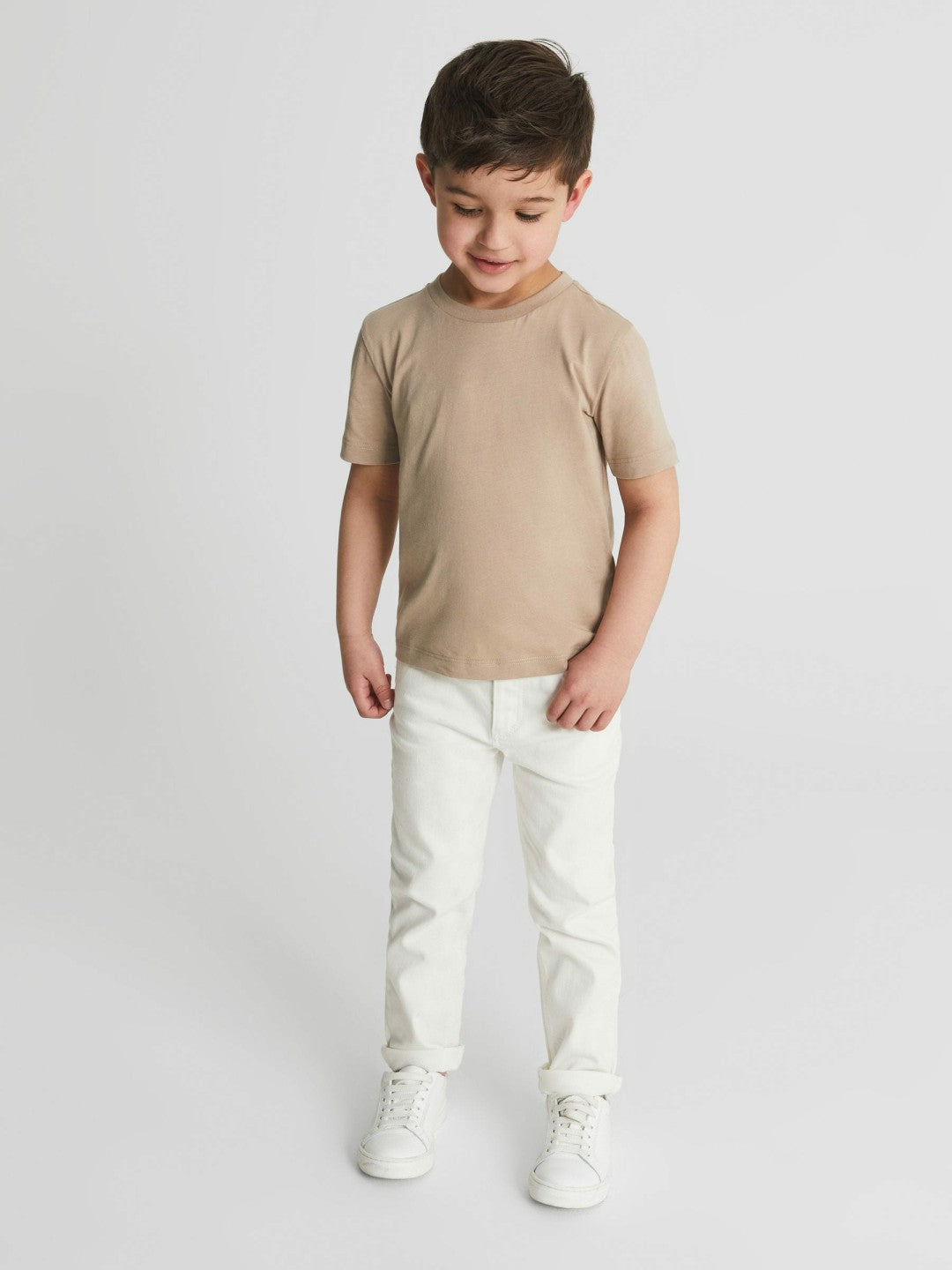 3-9 yrs Crew Neck T-Shirt Stone | Children