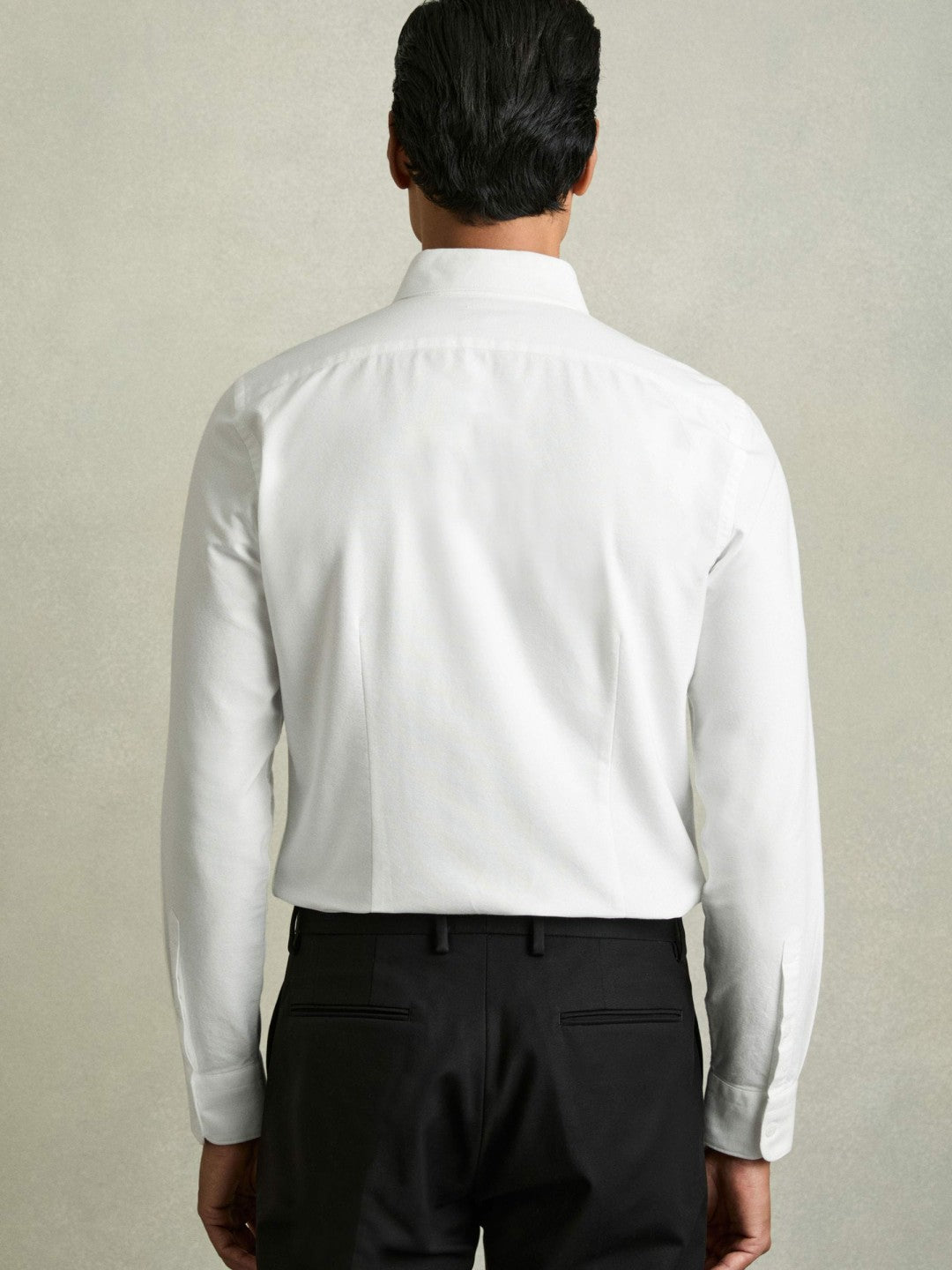 Slim-Fit Button-Down Collar Cotton Oxford Shirt White | Mens