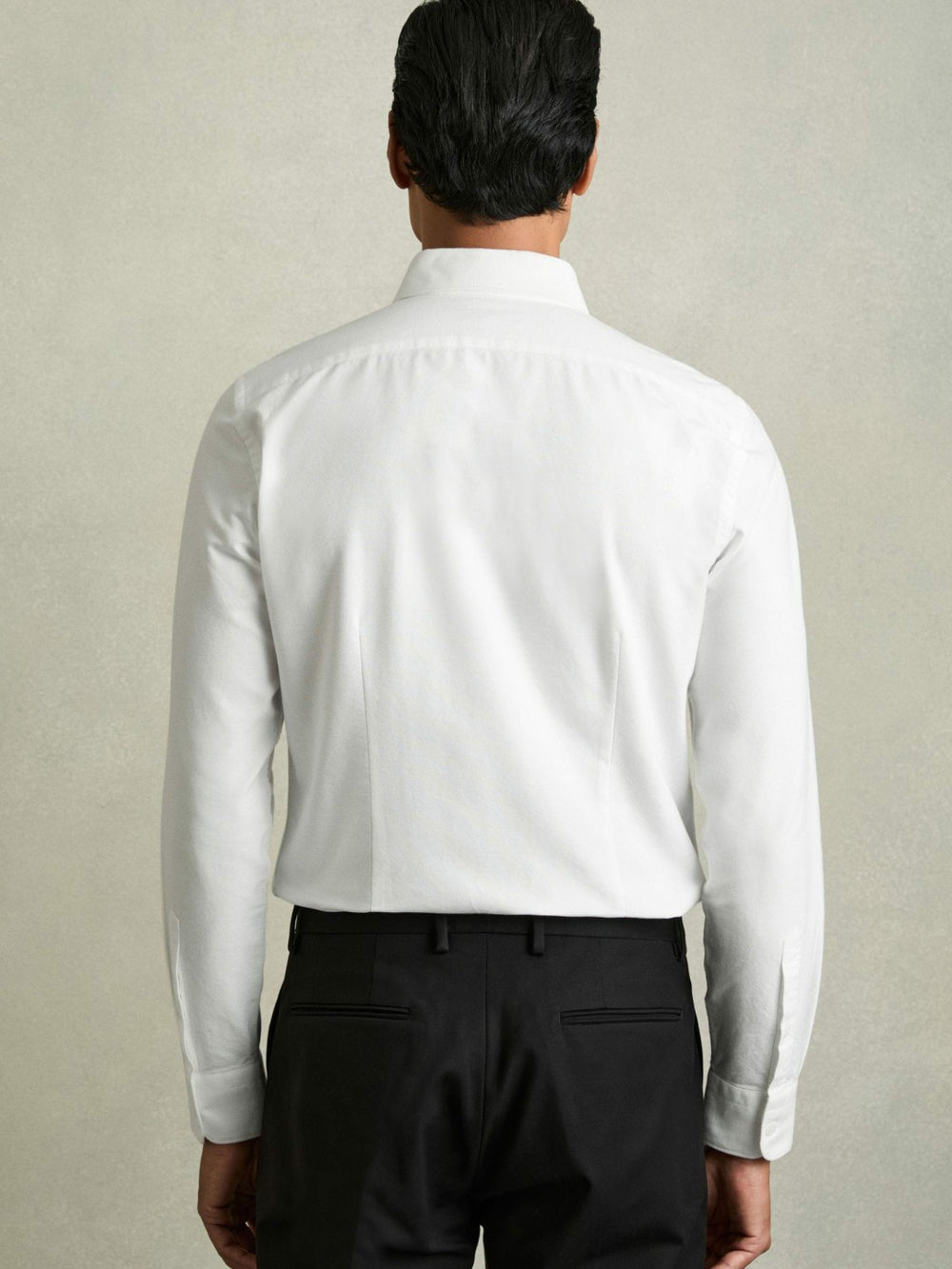 Slim-Fit Button-Down Collar Cotton Oxford Shirt White | Mens