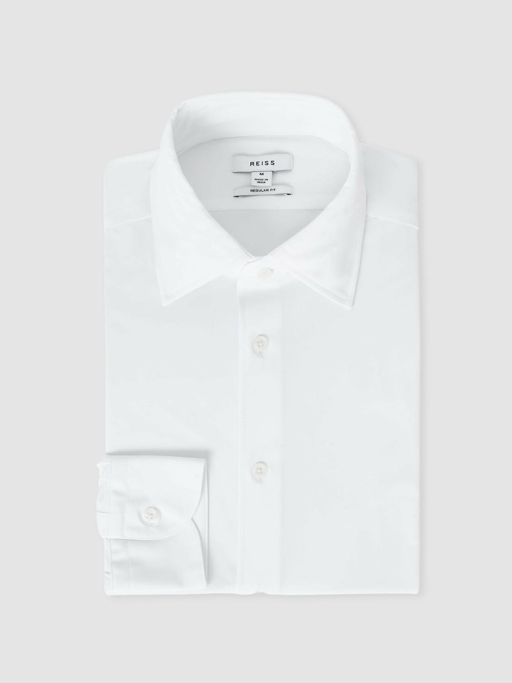 Regular Fit Button-Through Travel Shirt White | Mens