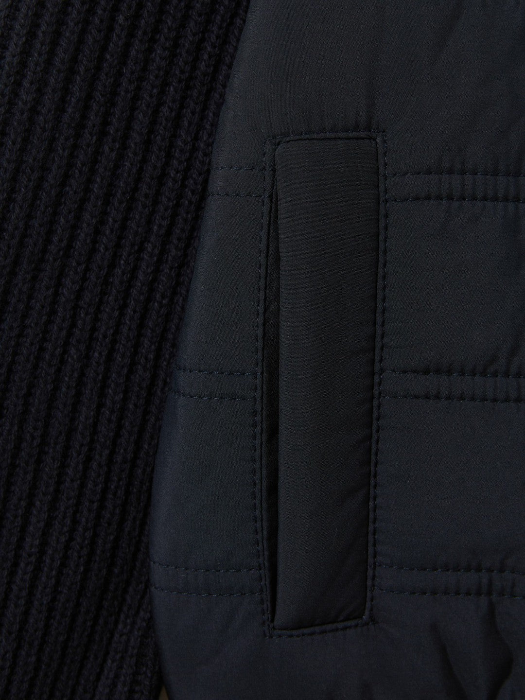 9-14 yrs Hybrid Zip Through Quilted Jacket Navy | Children