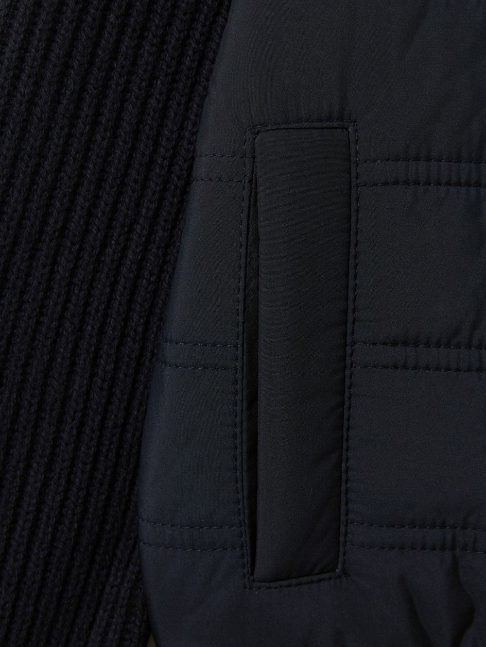 9-14 yrs Hybrid Zip Through Quilted Jacket Navy | Children