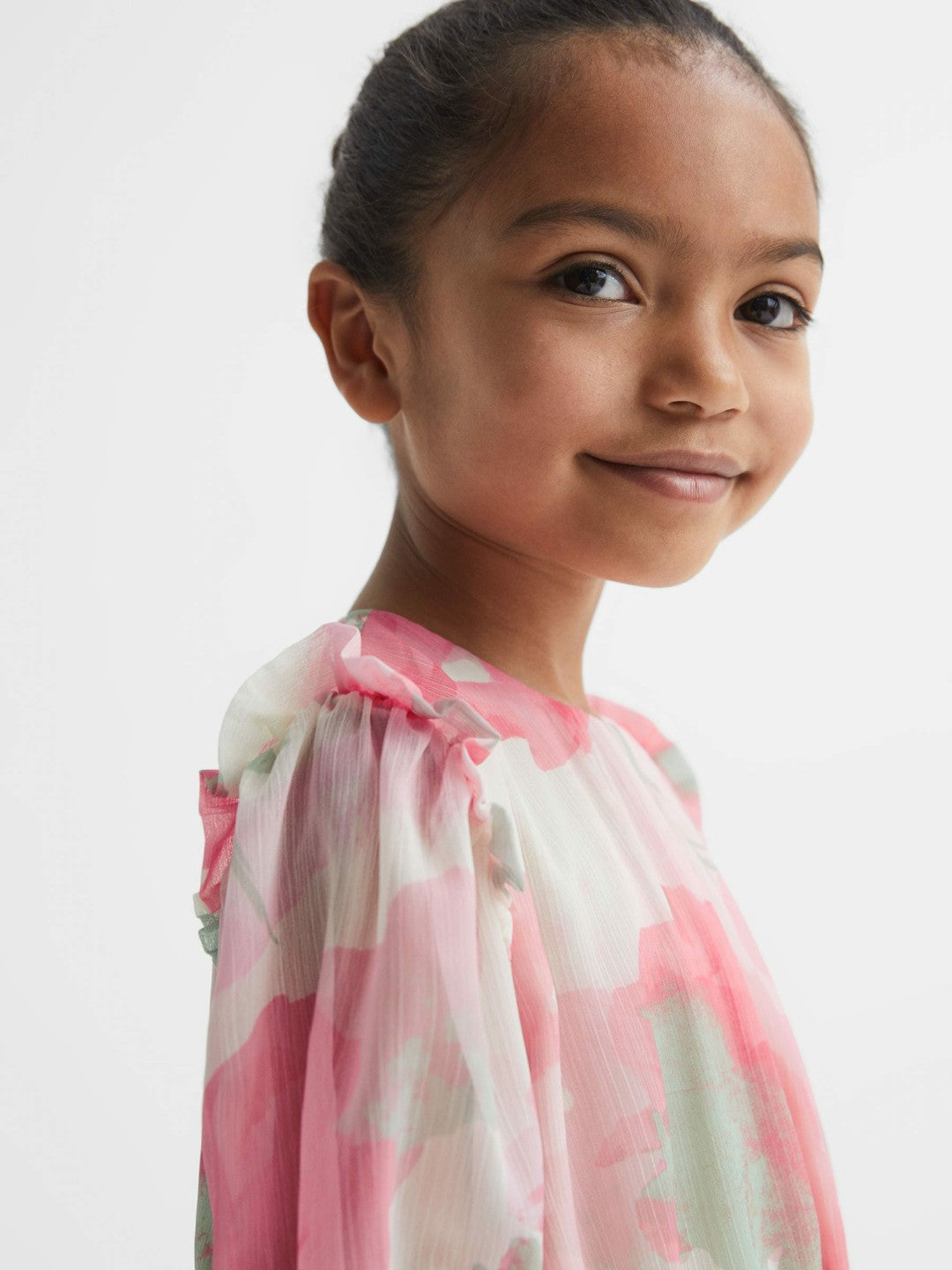 4-9 yrs Printed Tiered Dress Pink Print | Children