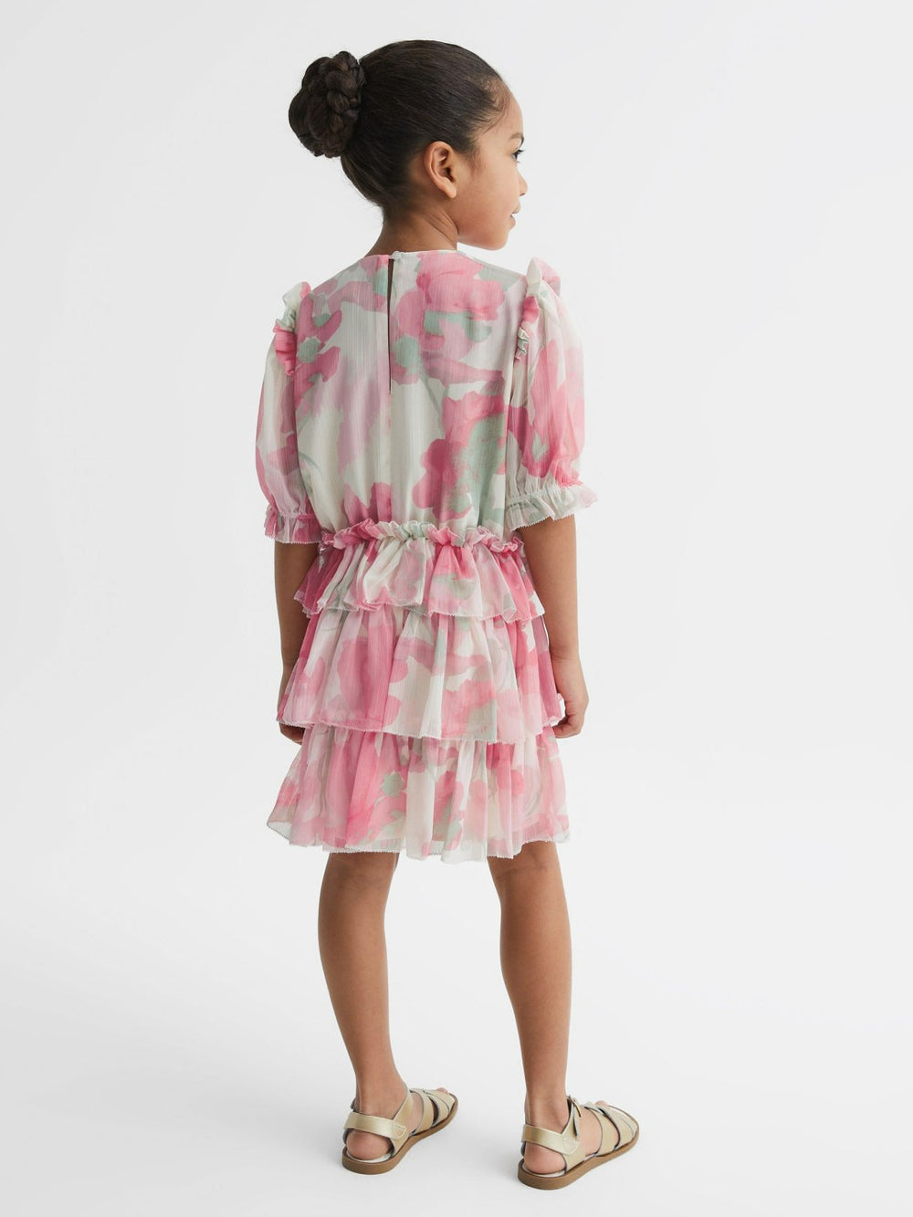 4-9 yrs Printed Tiered Dress Pink Print | Children
