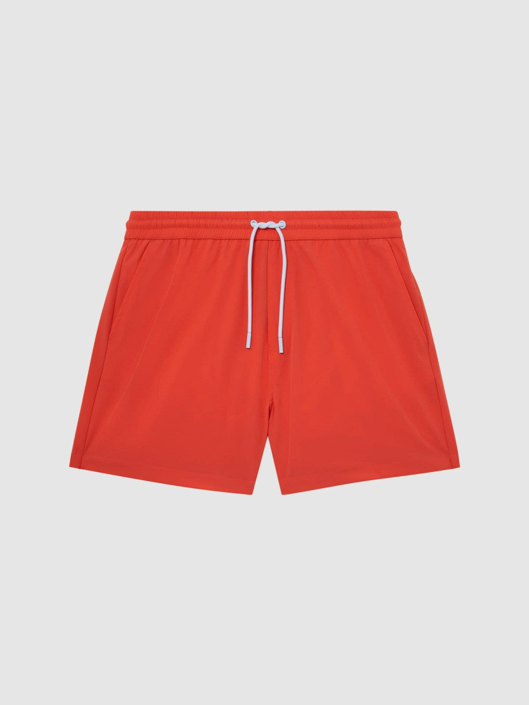 Plain Drawstring Swim Shorts Bright Orange | Mens