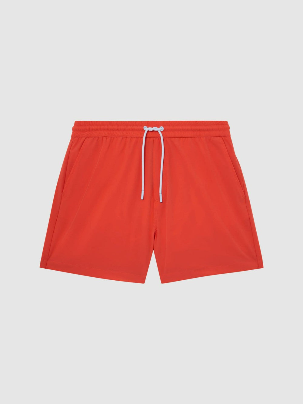 Plain Drawstring Swim Shorts Bright Orange | Mens