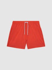 Plain Drawstring Swim Shorts Bright Orange | Mens