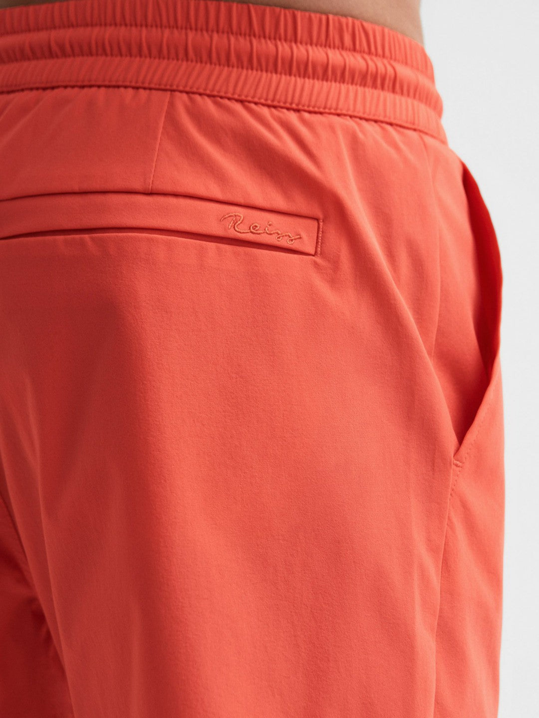 Plain Drawstring Swim Shorts Bright Orange | Mens