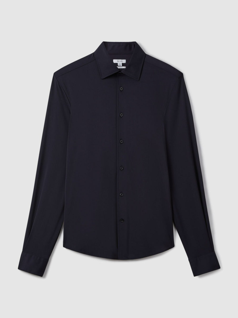 Regular Fit Button-Through Travel Shirt Navy | Mens