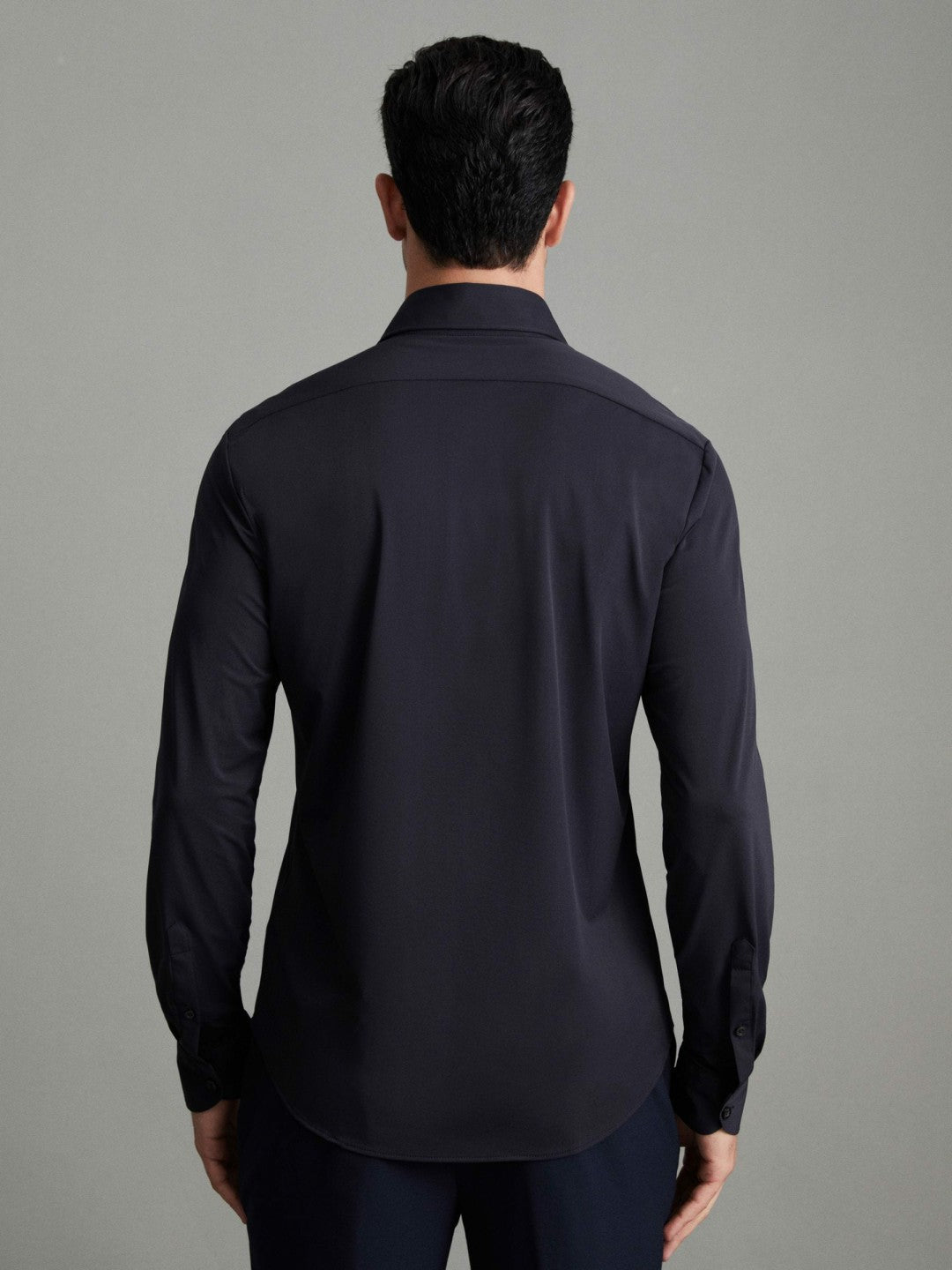 Regular Fit Button-Through Travel Shirt Navy | Mens