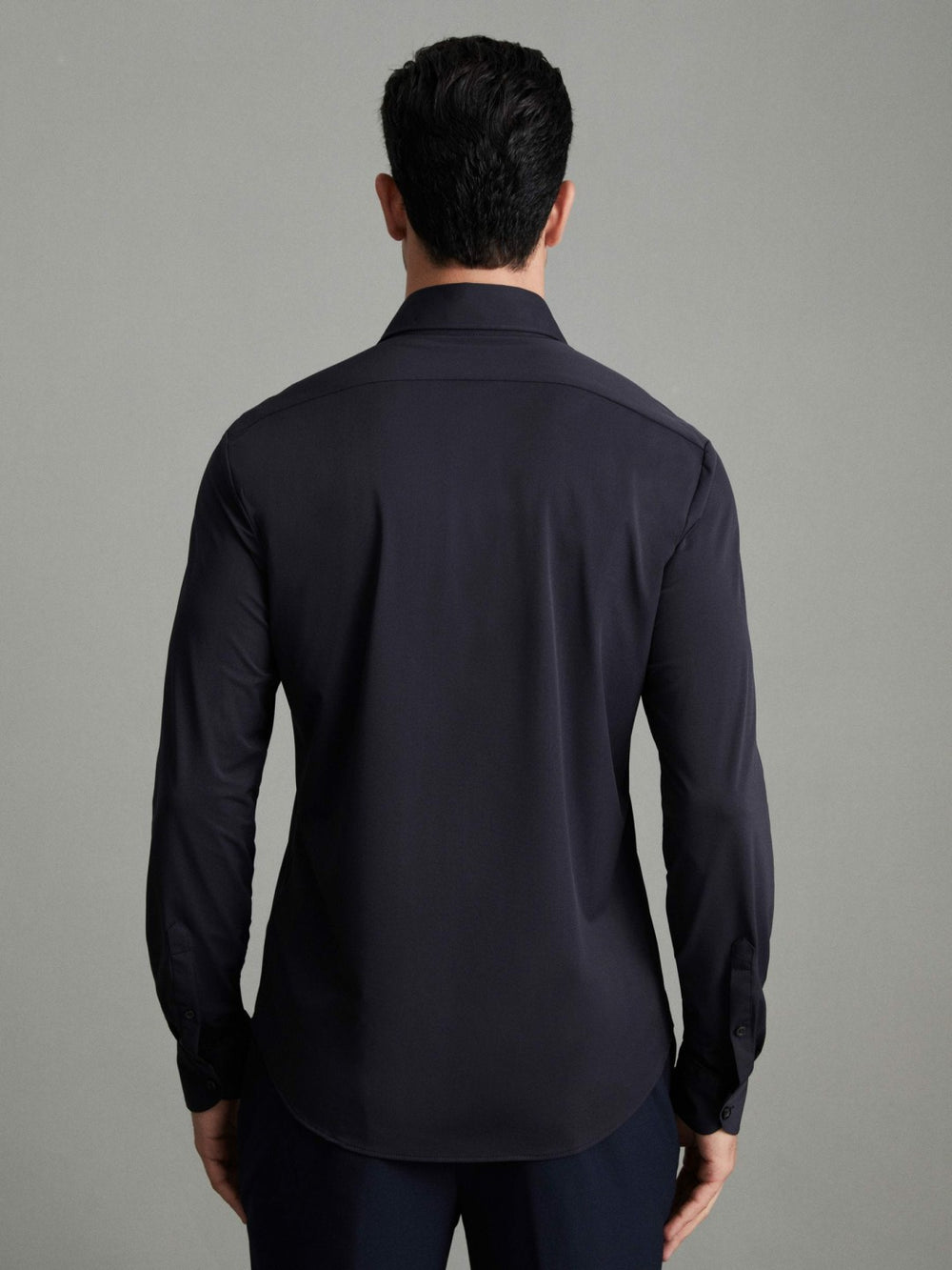 Regular Fit Button-Through Travel Shirt Navy | Mens