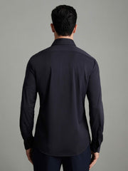 Regular Fit Button-Through Travel Shirt Navy | Mens