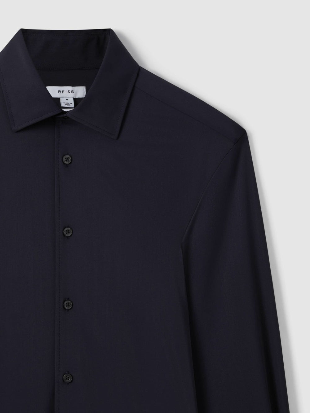 Regular Fit Button-Through Travel Shirt Navy | Mens