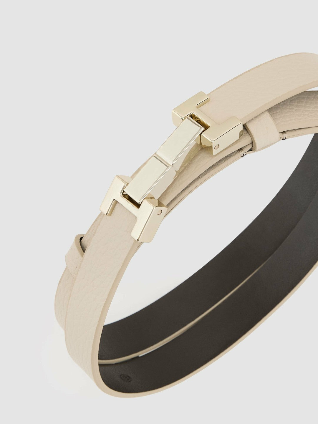 Leather Square Hinge Belt Stone | Womens