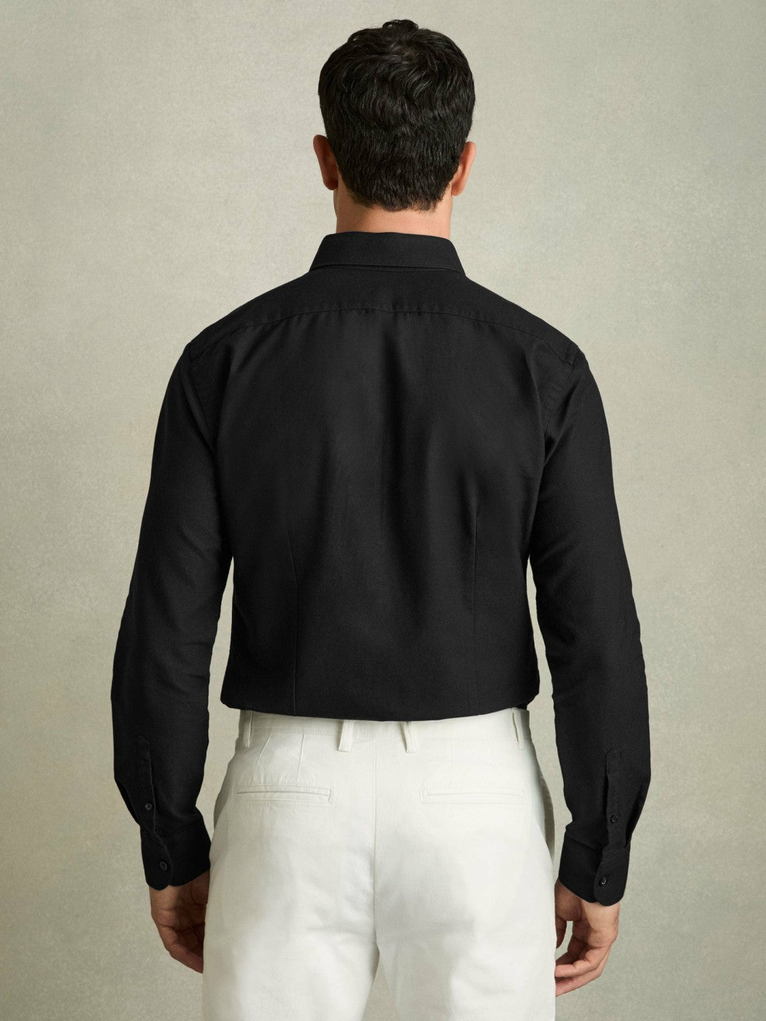 Slim-Fit Button-Down Collar Cotton Oxford Shirt Black | Mens