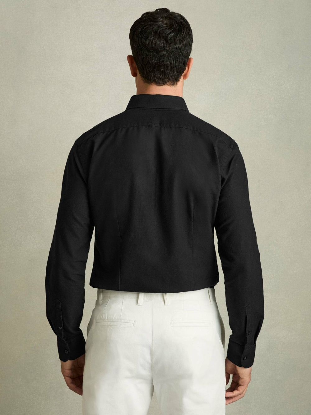 Slim-Fit Button-Down Collar Cotton Oxford Shirt Black | Mens