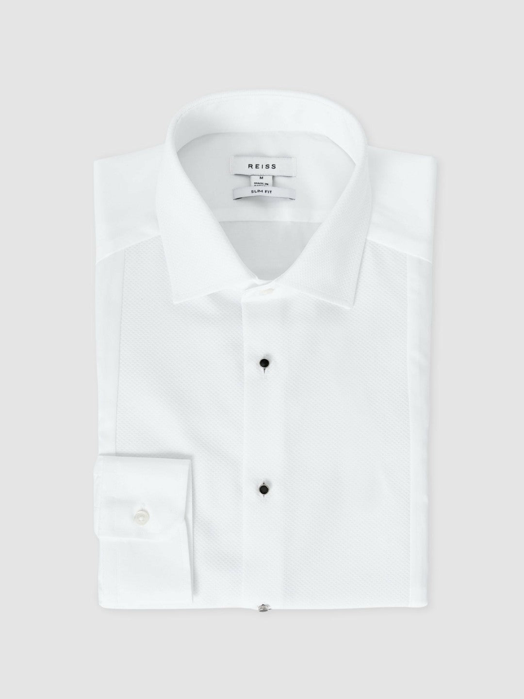 Slim Fit Cotton Marcella Tuxedo Shirt White | Mens