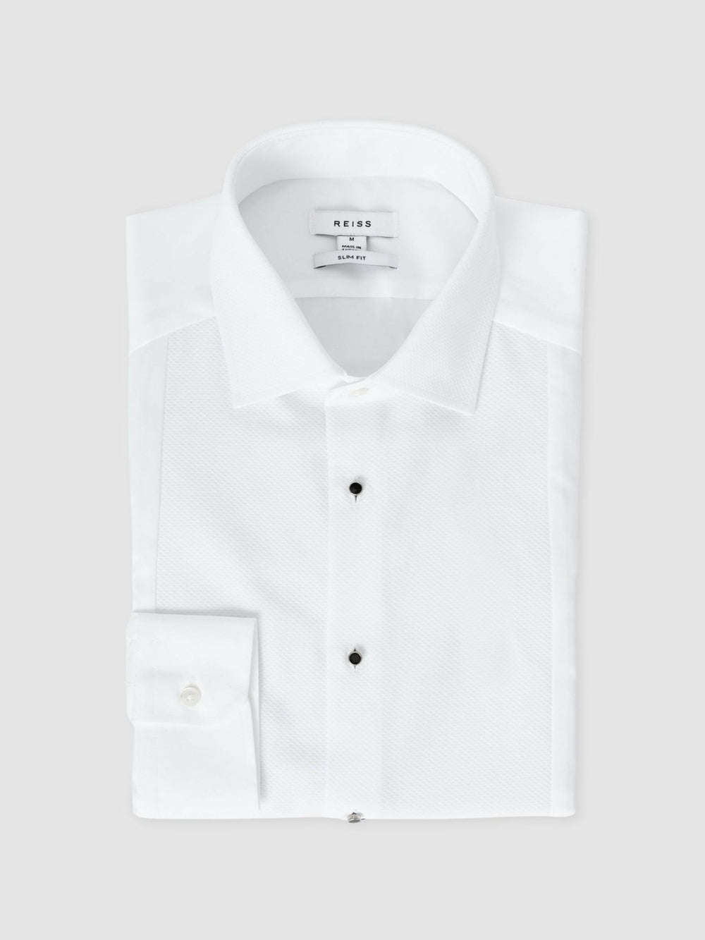 Slim Fit Cotton Marcella Tuxedo Shirt White | Mens