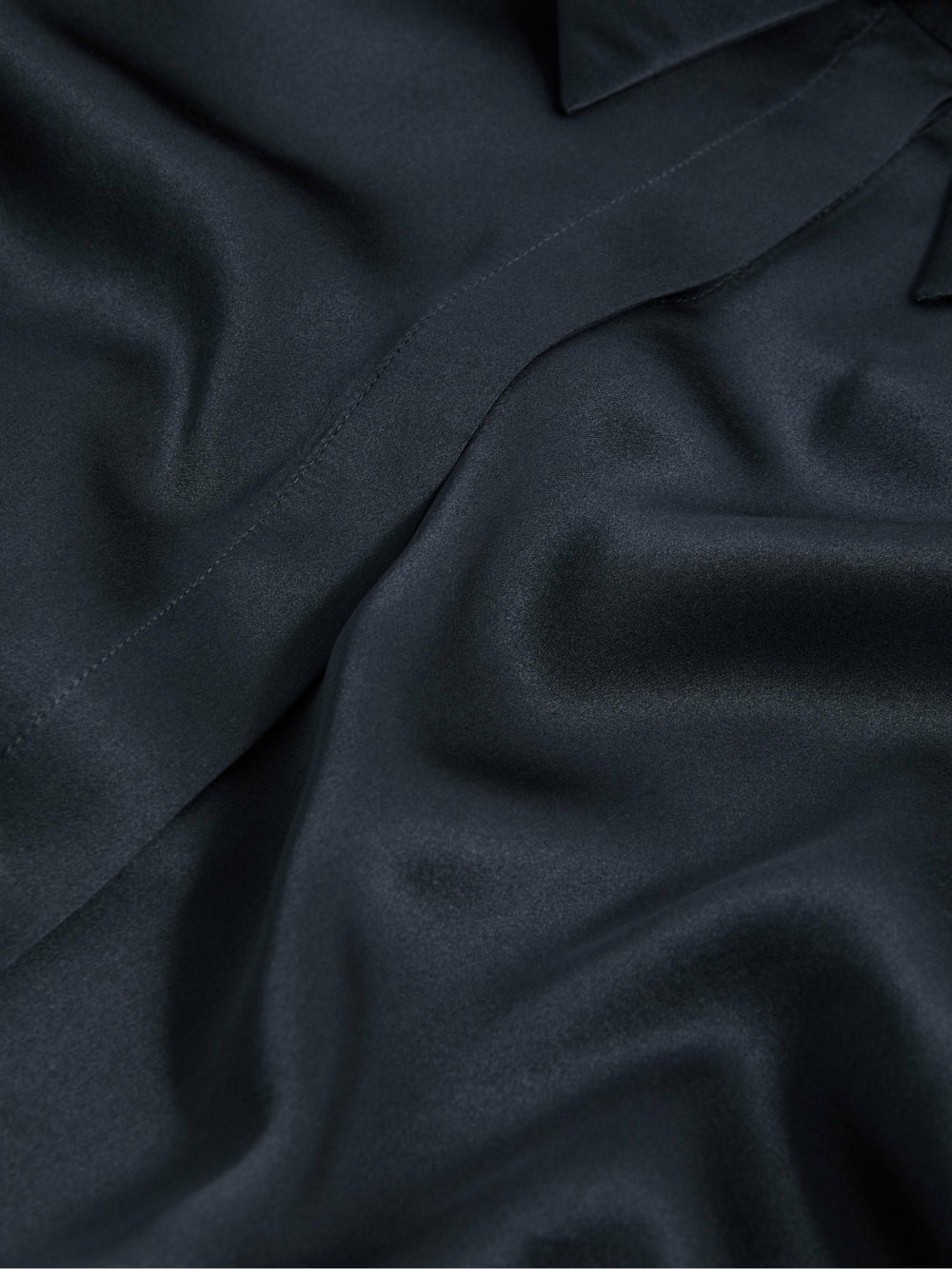 Silk Double-Cuff Button-Through Shirt Navy | Womens