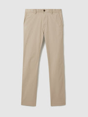 Slim Fit Washed Cotton Blend Chinos Stone | Mens