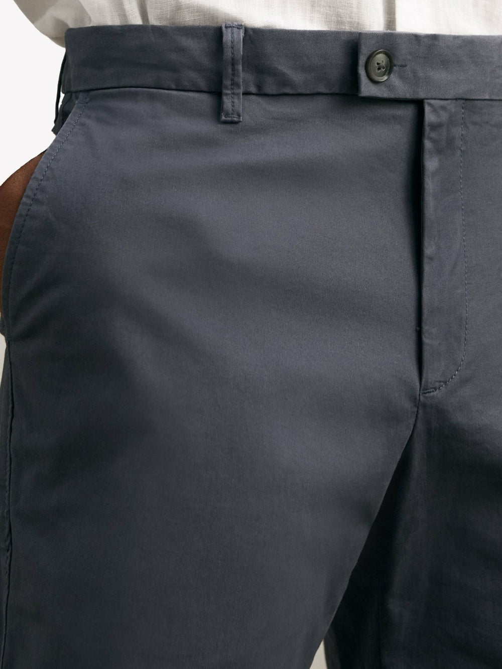 Cotton Chino Shorts with Stretch Airforce Blue | Mens