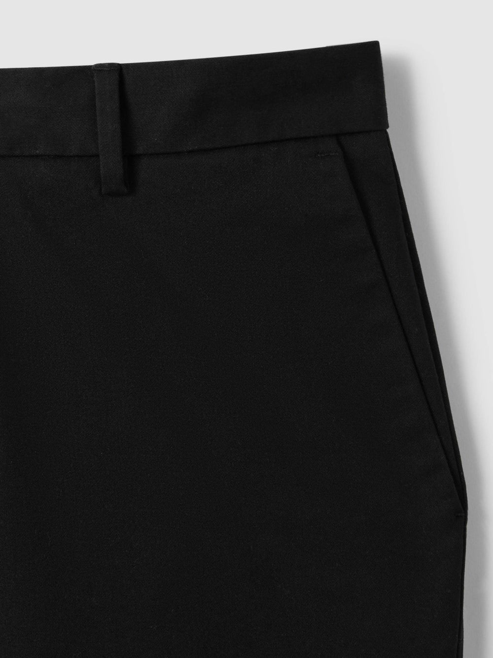 Cotton Chino Shorts with Stretch Black | Mens