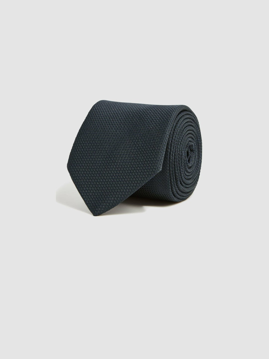 Textured Silk Blend Tie Navy | Mens