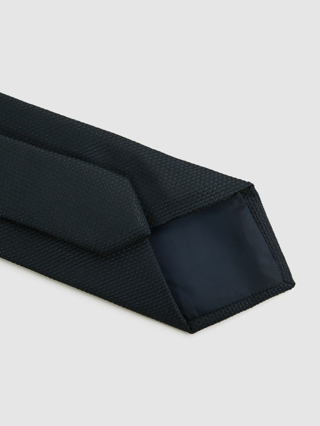 Textured Silk Blend Tie Navy | Mens