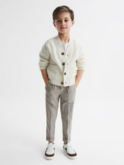 9-14 yrs Relaxed Elasticated Trousers with Turn-Ups Taupe | Children