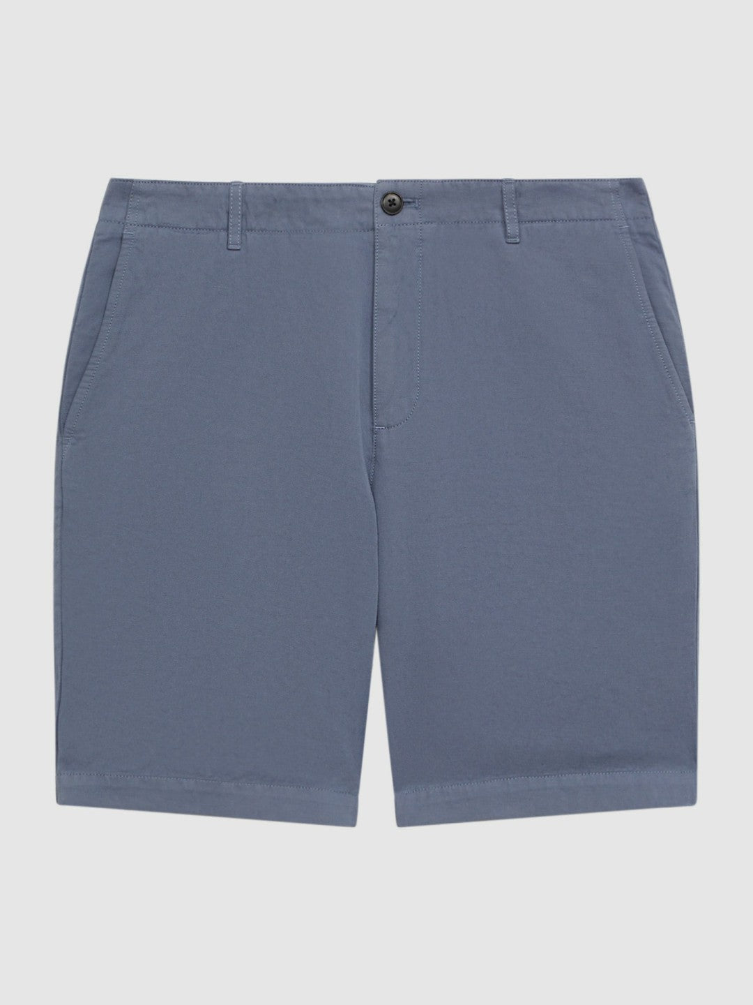 Cotton-Linen Blend Shorts Airforce Blue | Mens