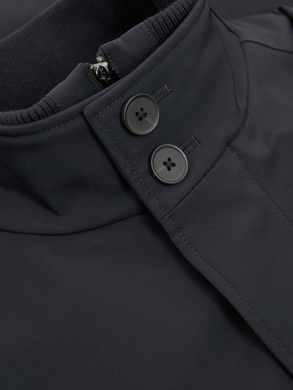 Hybrid Removable Funnel Neck Overcoat Navy | Mens