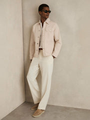 Cotton Worker Jacket Stone | Mens