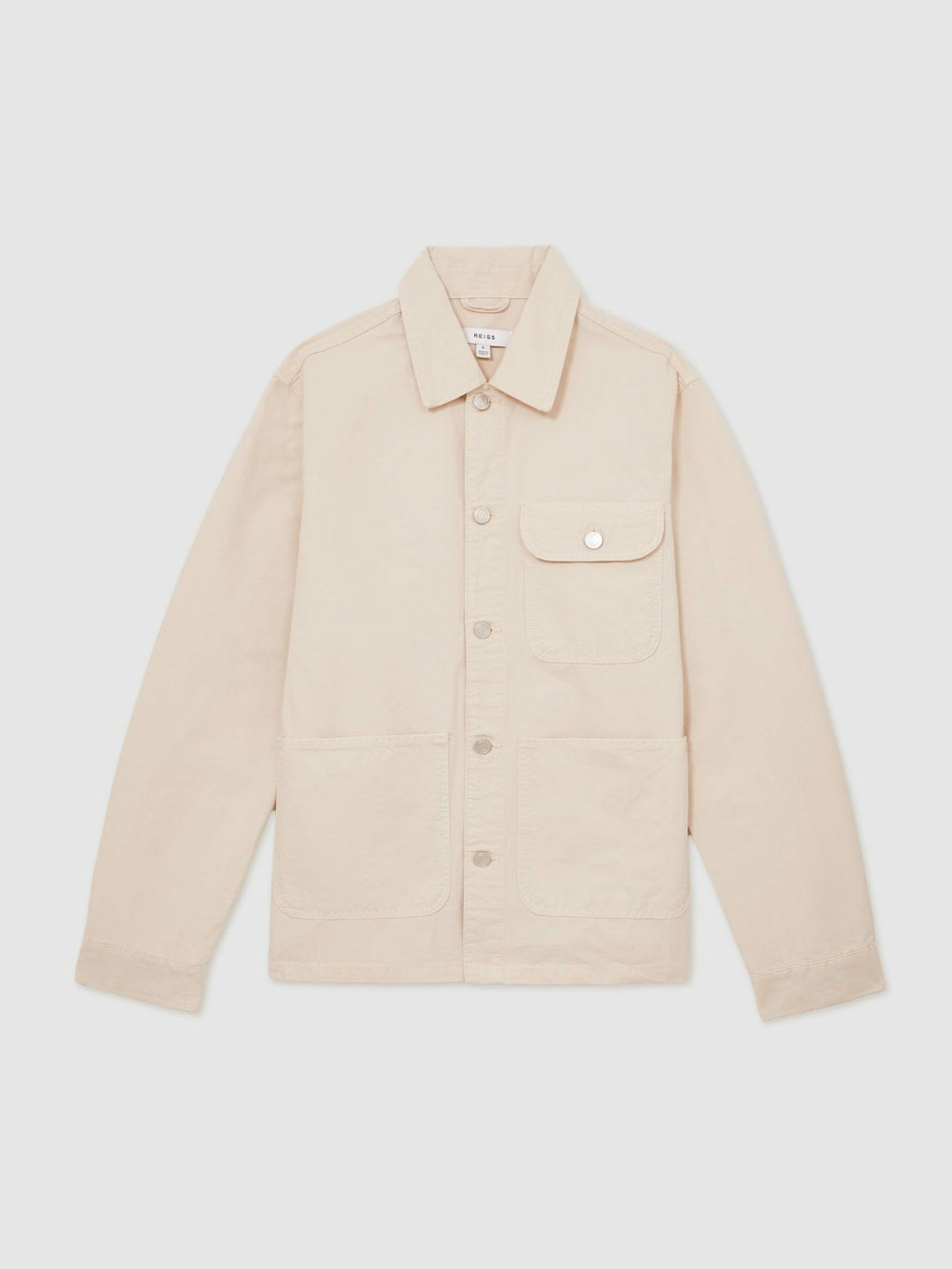 Cotton Worker Jacket Stone | Mens