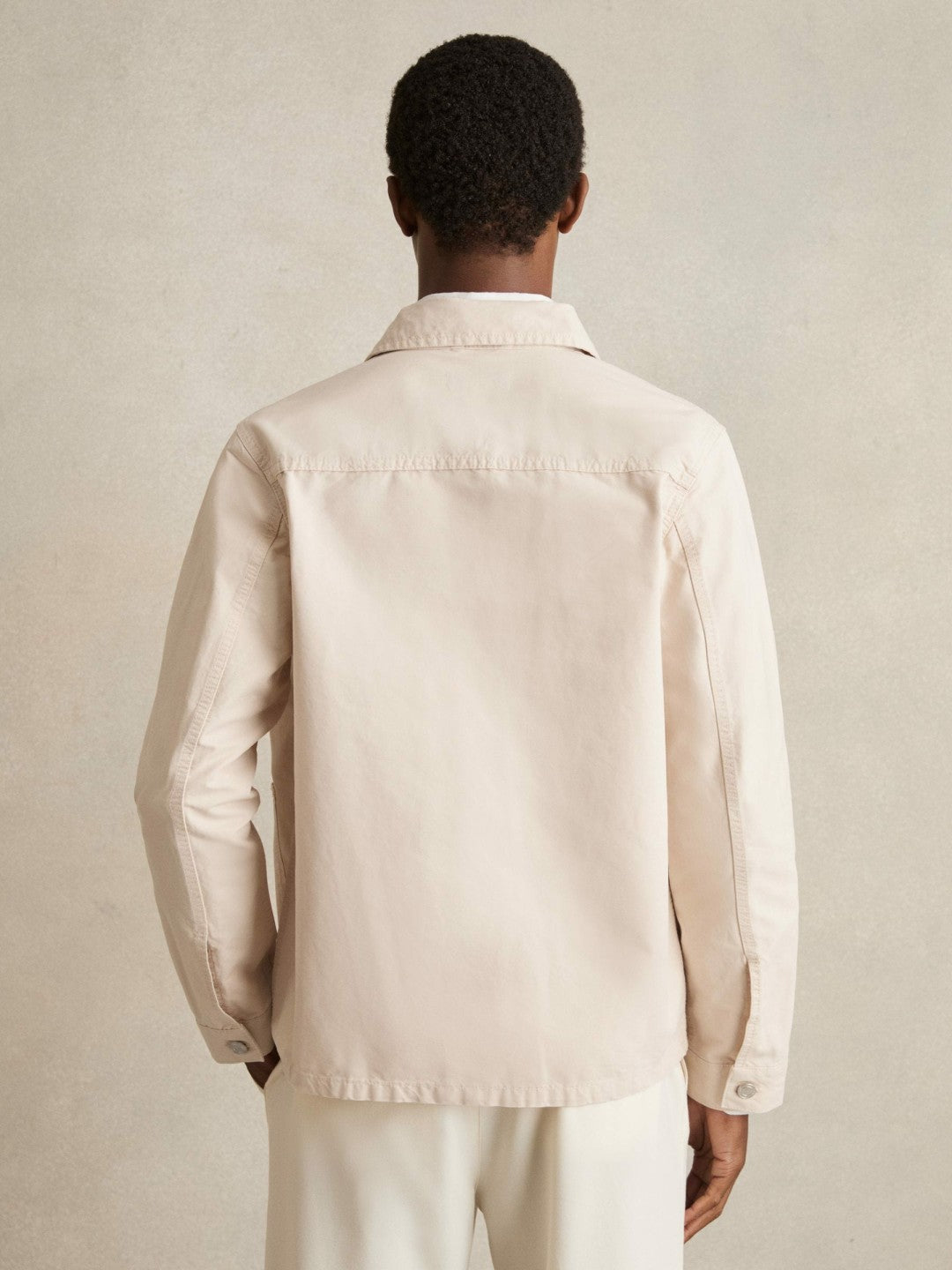 Cotton Worker Jacket Stone | Mens