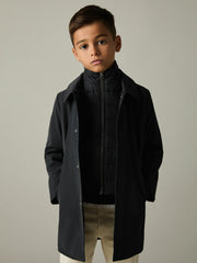9-13 yrs Gabardine Coat with Removable Gilet Navy | Children
