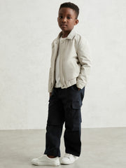 13-14 yrs Zip Through Harrington Jacket Natural | Children