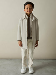 9-13 yrs Gabardine Coat with Removable Gilet Stone | Children