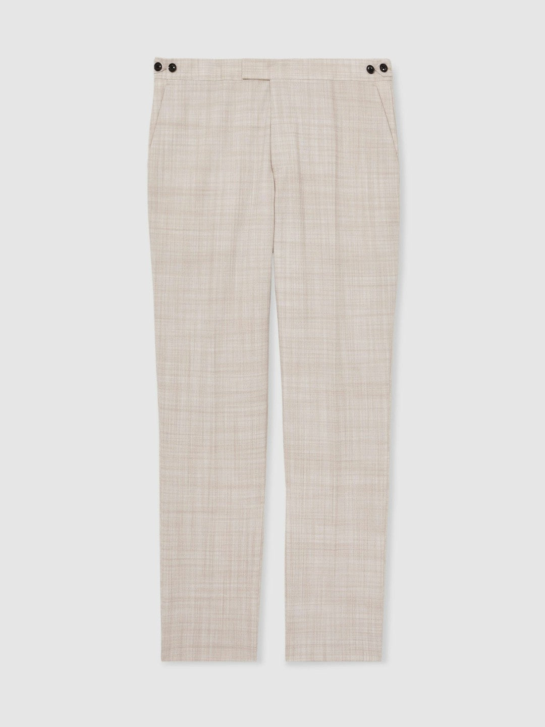Check Regular-Fit Suit Trousers Stone | Mens