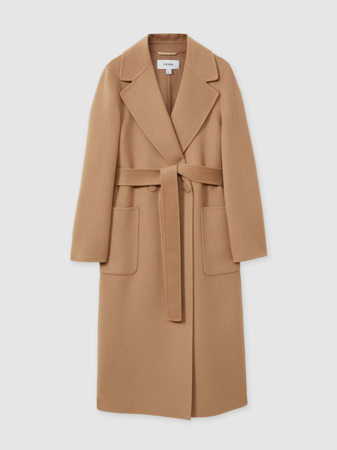 Petite Wool Blend Double Breasted Blindseam Coat Light Camel | Womens