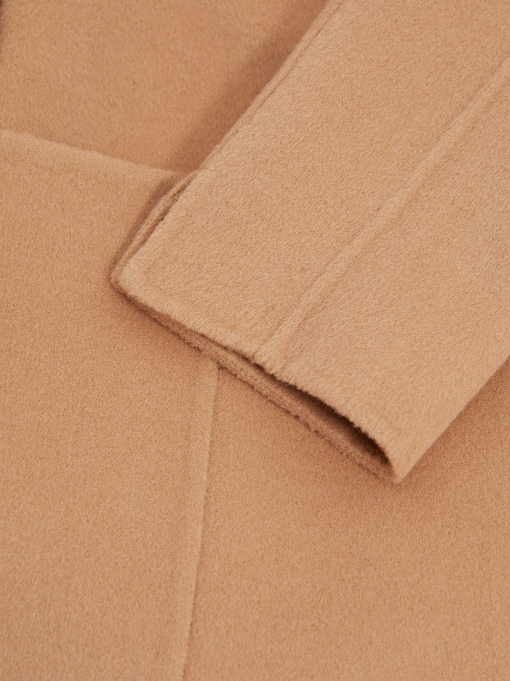 Wool Blend Double Breasted Blindseam Coat Light Camel | Womens
