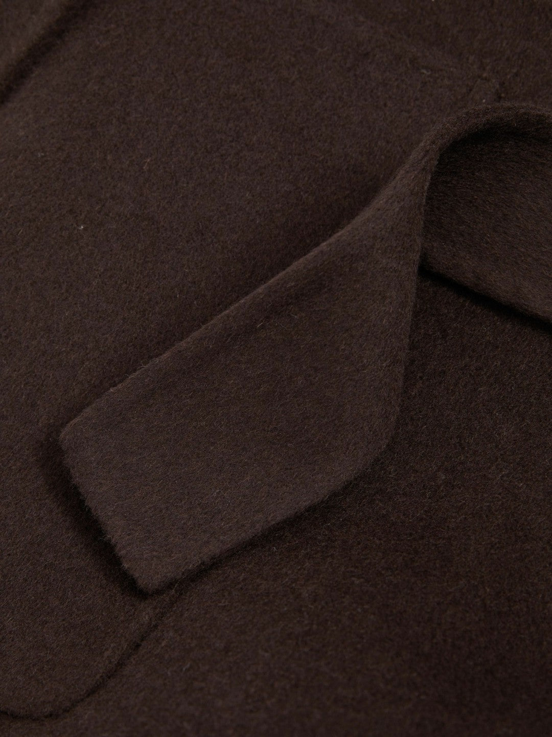 Wool Blend Double Breasted Blindseam Coat Chocolate | Womens