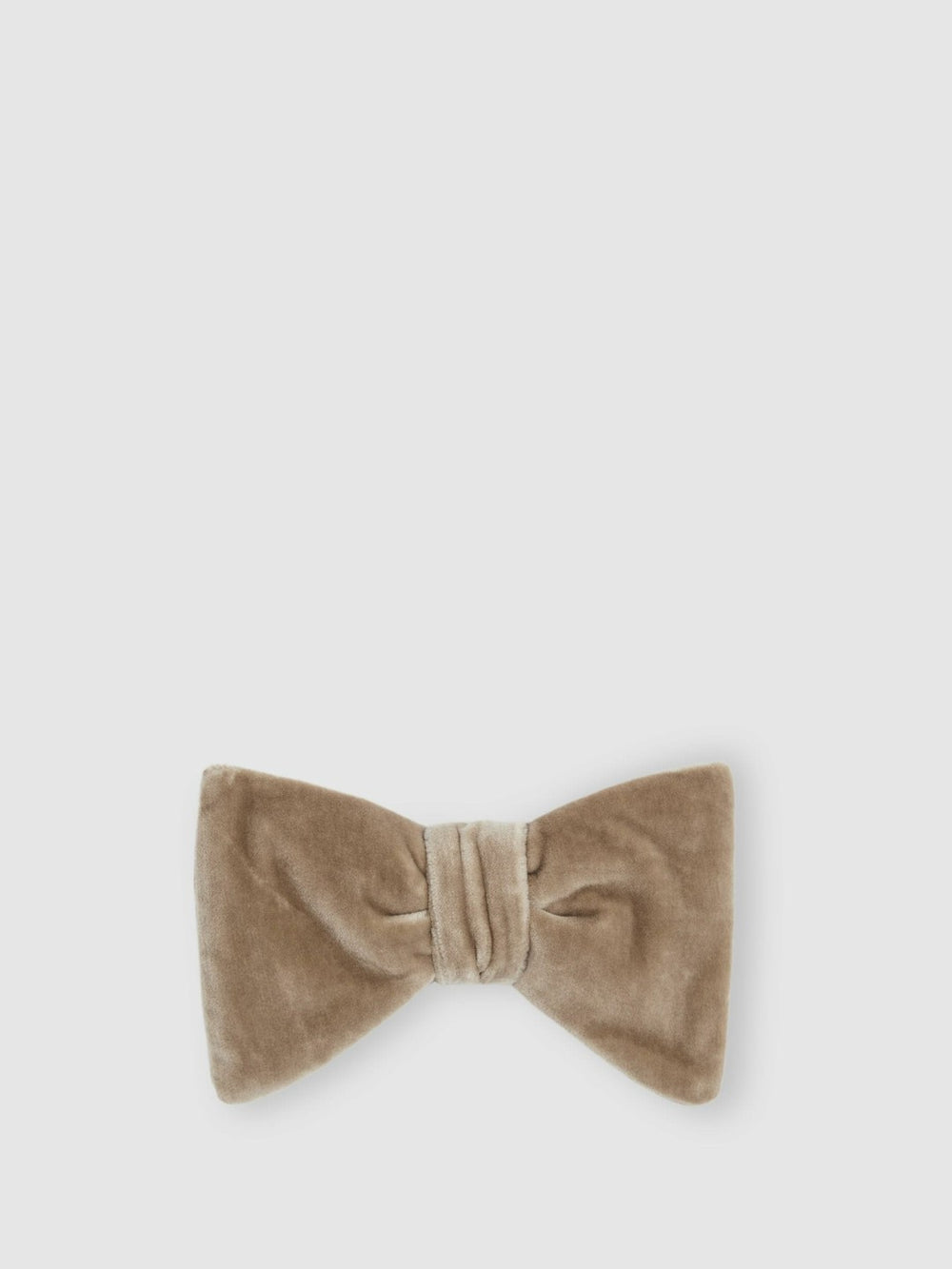 Velvet Bow Tie Taupe Brown | Mens