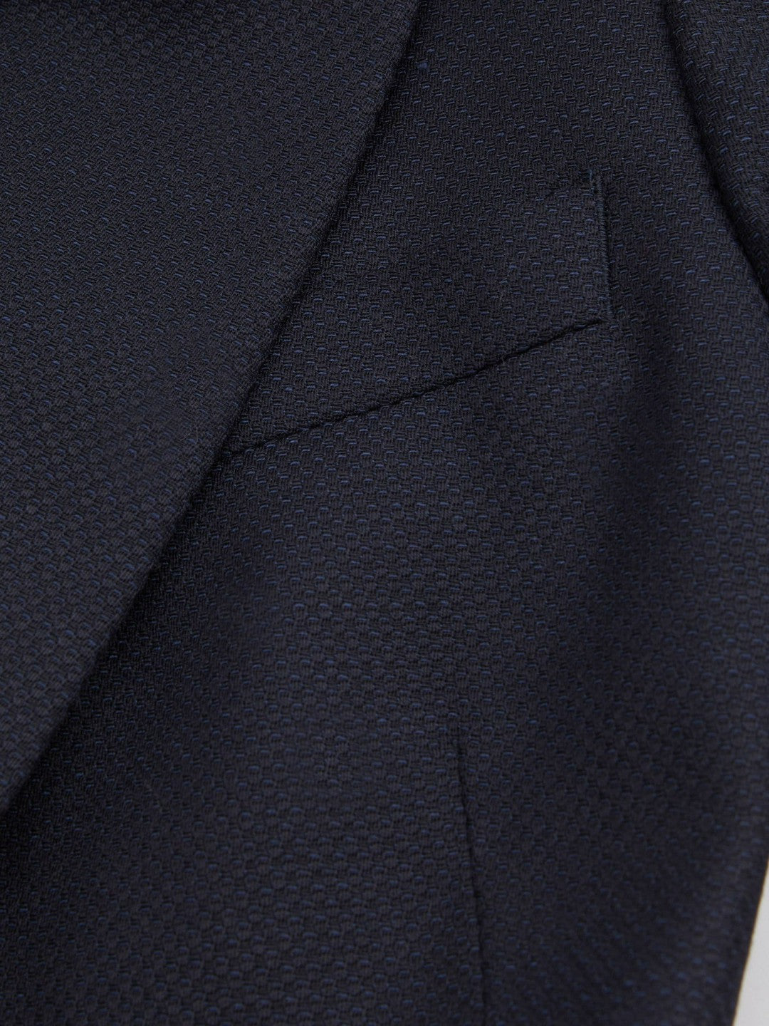 Textured Single Breasted Suit Blazer Navy | Womens